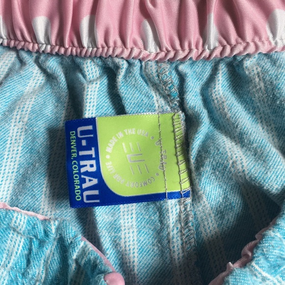 Blue pin stripe Holy Cross Crusaders sleep short - Picture 2 of 4